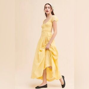 Free People Feeling Bonita Midi Dress In yellow Size Small